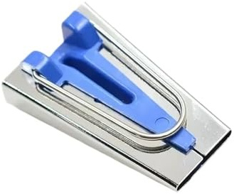 Sewing Accessories Tools Crimping Binding Device for Quilting Bias Binder Maker Electric Clover Edging Fabric Tape(25mm Blue)