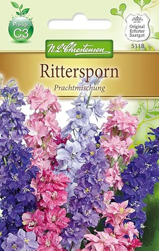 N.L.Chrestensen 5118, Delphinium Rittersporn, Prachtmischung, Mehrfarbig