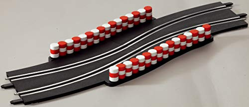 Carrera 20061647 61647 Chicane Narrowing Section with Tire Stacks Add On Track Parts for GO & Digital 143 Slot Car Racing Sets, Black