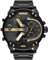 Diesel Herrenuhr Mr. Daddy 2.0, Chronographenwerk, 57 mm, schwarzes Edelstahlgehäuse mit Edelstahlarmband, DZ7435