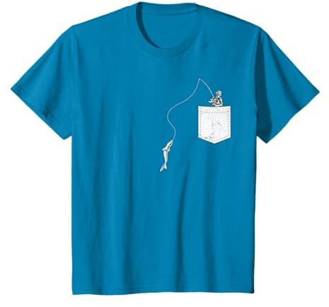 Amateur De Pêche Drôle Poche Pêcheur Loisir Canne À Pêche T-Shirt