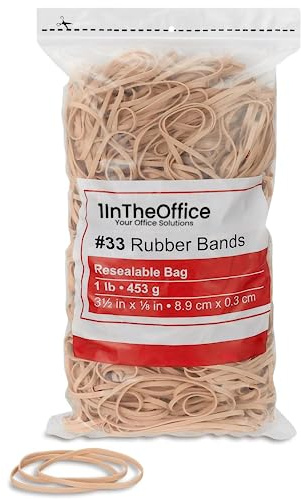 1InTheOffice Rubber Bands #33, 1 lb. Bag, 640/Pack