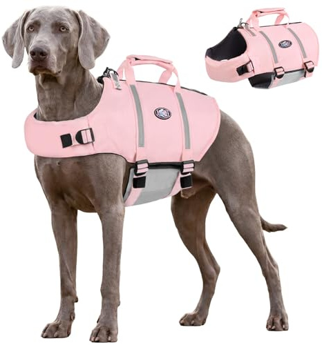 AOFITEE Dog Life Jacket High Buoyancy Large Dog Life Vest for Swimming XXL