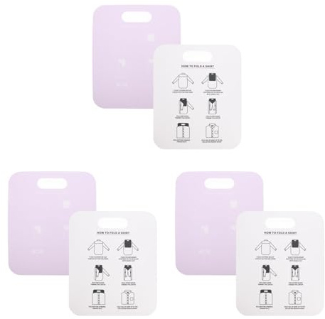Cabilock 6-Pack Clothes Folding Boards for T-Shirts and Dress Shirts - Lightweight Space-Saving Organizer for Home Closets Drawers and Travel - Plastic Garment Folder 12X10 Inches