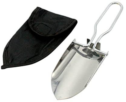 Happyyami Pala Portátil De Jardín Plegable con Bolsa Herramienta Ligera para Exteriores