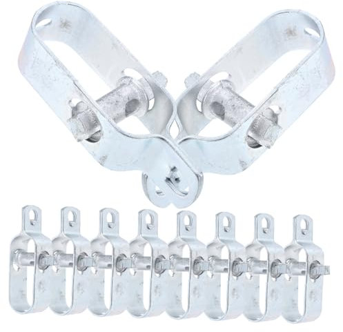 PRETYZOOM 10piezas Abrazaderas Cables Metal Galvanizado Sujetadores Tensión Ajustable Fácil Instalar Jardinería Construcción