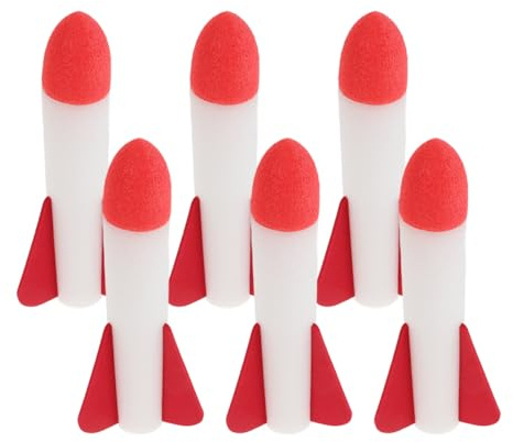Kisangel Lance-Roquettes À Pédale avec 6 Fusées en Mousse Lumineuses Jouet De Plein Air pour Enfants Garçons Filles Idéal pour Fêtes Et Activités Extérieures