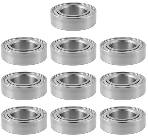 Briny River Lot de 10 Roulements à Billes à Gorge Profonde MR148-ZZ 8 X 14 X 4 Mm pour Roues de Skateboard Et Patins à Roues Alignées