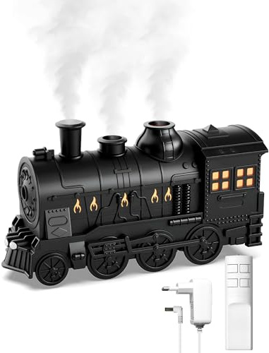 PNGOS Humidificador 300 ml tren difusor humidificador habitación infantil dormitorio niebla fría humidificador aromaterapia aire difusor aroma aceite difusor humidifier