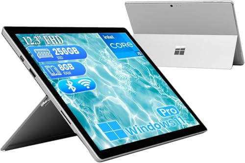Microsoft Surface Pro 5 Tablet PC, 12.3 (2736x1824) Ordenador portátil táctil, Intel Core i5-7300u, 8 GB de RAM, 256 GB de SSD, USB 3.0, Mini-DisplayPort, Win11 Pro (Reformado)