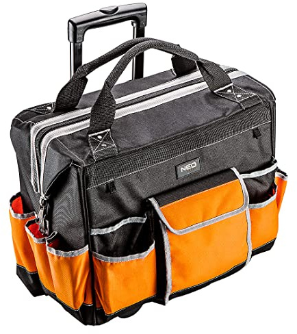 NEO TOOLS mobiler Profi Werkzeugkoffer mit Rollen Werkzeugbox Werkzeugtasche Werkzeugkiste Werkzeugaufbewahrung Arbeitstasche