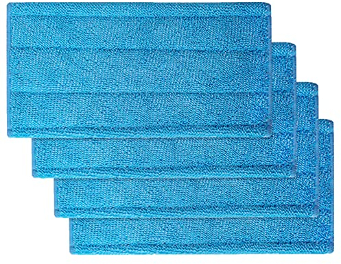 4 Stück auswechselbares Mop Microfaser Reinigung Pads für Swiffer Wetjet maschinenwaschbar und Wiederverwendbare Mopptuch für Swiffer Nass- und Trockenmopps Spray Mop