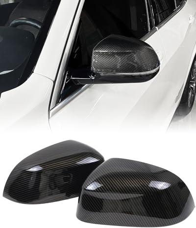 Para X5 X6 X7 Puerta Espejo Cubiertas Tapas,para BMW F15 G05 F16 G06 G07 2014-2024,Estilo de fibra de carbono lateral exterior Espejo Retrovisor Tapa Cubierta Trim