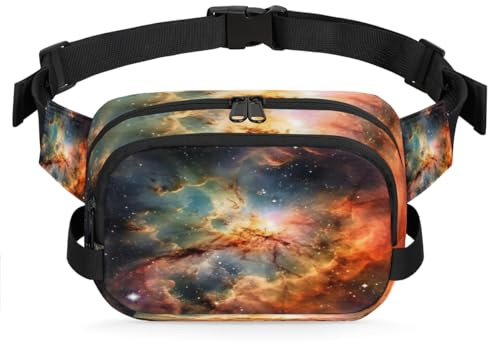 Buntes Galaxy-Universum, Bauchtasche für Damen, Herren, Mädchen, Jungen, Kinder, Bauchtasche, Laufen, Sport, Wandern, Geldbörse, Gürteltasche, farbe, XL, Taschen-Organizer