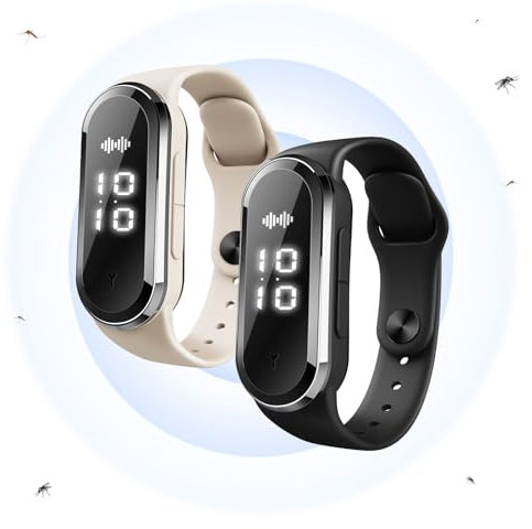 ZVD Ultrasonique Moskito Pro Bracelet Anti Moustique Adulte 2pcs,USB Charging,Non-Toxic,Waterproof,Technology to Repel Mosquitoes,Children,Pregnant Women Can Also Be Used.