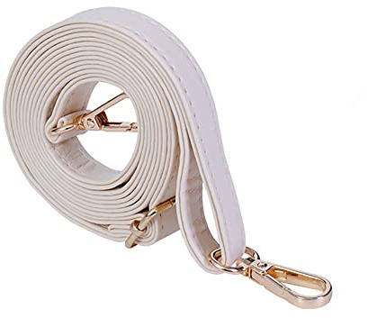 PU justerbar axelrem, läder axelrem bred 1,45 cm väskrem lång 140 cm väskremmar, ersättningsväskor bälte axelrem tillbehör för crossbody väska, axelväska, beige