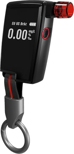 ACE XS Promilletester für Autofahrer - polizeigenauer Mini-Alkoholtester mit Schlüsselanhänger - Profi-Alkoholtest fürs Auto