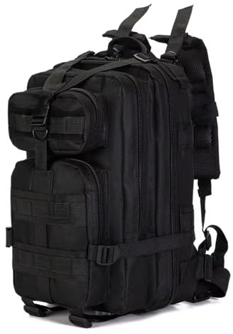 OHMG Sac a dos Militaire homme,Sac À Dos Tactique 40 Litres,Grande Capacité Système MOLLE Militaire Imperméable Idéal Pour Urgences Chasse Randonnée Et Camping Sac À Dos Pour De Plein Air,Noir