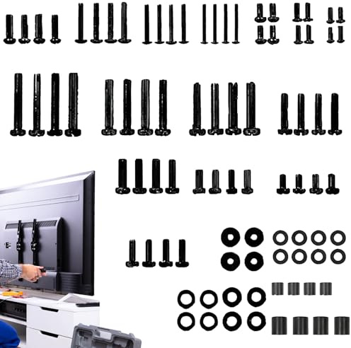 TV Mounting Screws - Complete Kit, M4 M5 M6 M8 Hardware, 84 Pieces Universal Screws, Reliable Installation Accessories | Safe Strong Support Fast Setup Convenient Tools For Home Office Hotel Party Dor