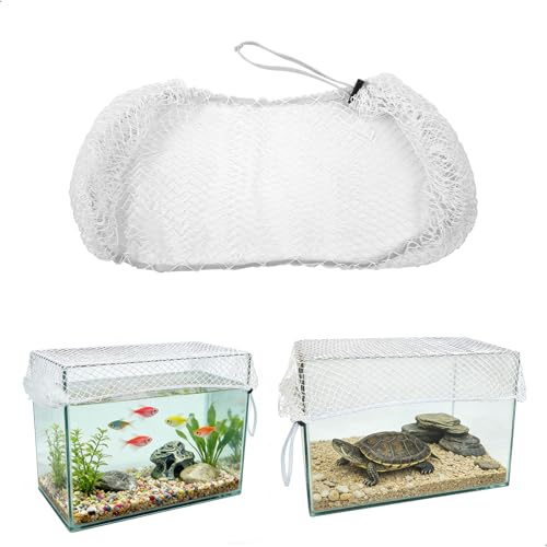 Aquarium Anti-Jumping Net, Filtro para Acuario de Ajustable, Pecera Red Antisaltos, Red Anti-Fuga, Cubierta para Peces, Reptiles, Tortugas Y Otros Animales, Accesorios Acuario Protección(100 * 40cm)