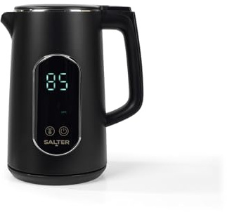 Salter Temp Rite Bollitore Elettrico da 1.7L– Display touch-screen LED, bollitore elettrico temperatura regolabile, Doppia Parete per Ritenzione del Calore, Funzione Mantenimento Caldo 2 Ore, 3000W