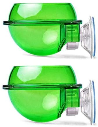 Tfwadmx Chameleon Bowl, Reptile Feeding Feeder,Worm Live Fodder Container, Water Dish Gecko Ledge Suction Cup Feeder Chameleon Supplies Accessories for Gecko Lizard Bearded Snakes Dragon 2 Pcs