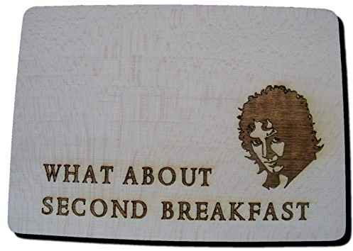 Herr der Ringe Schneidebrett Käsebrett LOTR Tischset Geschenk (Premium-Hartholz, 24 x 17 cm)