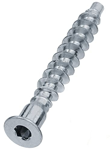 5mm x 40mm Silver Hex Socket Flat Head Confirmat Screws Furniture Fitting Assembly Screw (Pack of 20) X09B