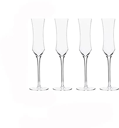 Copas de Champán 4 piezas Copas de champán Copas de champán de lujo de gama alta Copas de champán de cristal de 145 ml for el hogar Boda Beber Suministros for fiestas de champán Copas de Flauta ( Colo