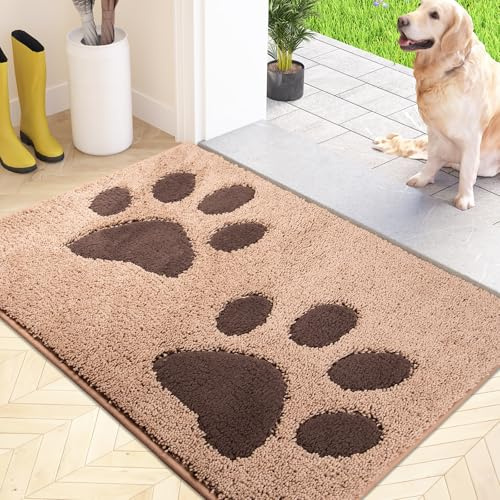 FCSDETAIL Paillasson Interieur 50 x 80 cm, Tapis d'Entrée Antidérapant et Lavable en Machine, Tapis de Sol Douces Absorbantes pour Chien, Entrée, Porte, Couloir