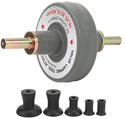 Ejoyous Herramienta de Pulido de Válvulas de Motor, 1000-1250 RPM, con 5 Placas de Succión, Pasta de Pulido