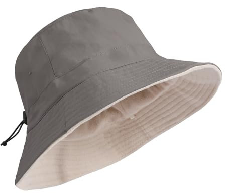 TAGVO XXL Regenhut Damen Herren Wasserdicht Winter Große Plüsch Fischerhut Warme Bucket Hat Faltbar Tragbar Outdoor Wintermütze