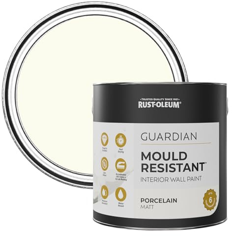 Rust-Oleum White Guardian Mould Resistant Wall Paint - Porcelain 2.5L