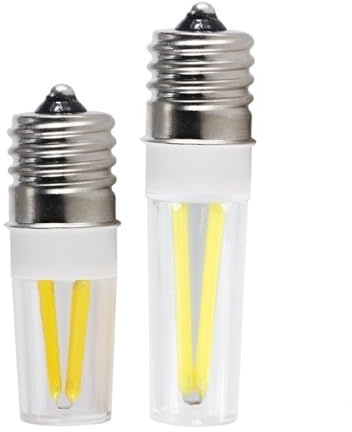 1fortunate Paket om 4, LED COB-ljuslampa E17 2W/3W AC220V Dimbar LED-lampa, belysning i sovrummet i hemmet(Warm White,3W E17)