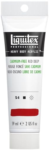Liquitex 59 ml Professional Heavy Body Cadmium Acrylic Paint Tube, Deep Red