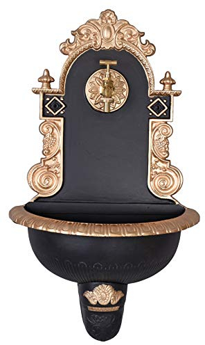 Fontaine Murale Or Noir Puit de Jardin Bassin d'eau Antique lup027 Palazzo Exclusif