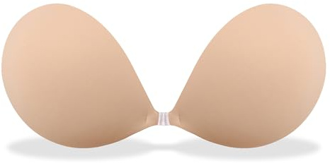 MITALOO Adhesive Bra Invisible Sticky Strapless Push up Backless Reusable Silicone Covering Nipple Bras Nude