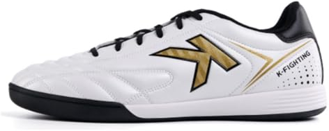 Kelme Fußballschuhe für Männer - Professionelle Futsal Sneaker, Atmungsaktive Athletische Schuhe für Indoor TF, Weiß, Größe 40