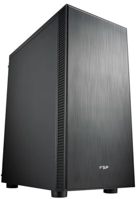 FSP CMT223 Boîtier tour intermédiaire ATX/mATX silencieux noir avec 3 ventilateurs de 120 mm pré-installés [CMT223S]