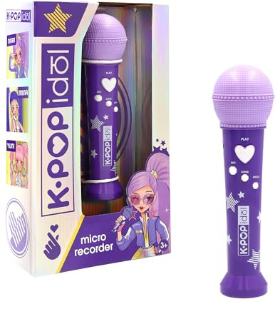 IMC Toys K POP IDOL Giocattolo musicale Microfono ispirato al K-pop con registrazione vocale e suoni integrati per un’esperienza di performance realistica Età 3+