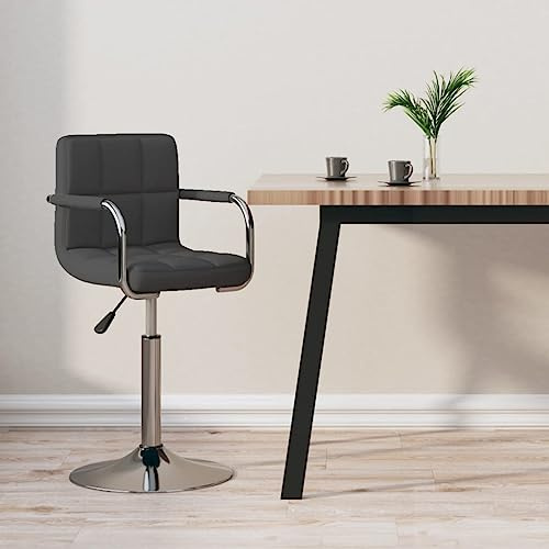 Frdhee Silla cosmética silla de comedor,Taburete de bar gris oscuro,Sillas de comedor para cocina,sala de estar,comedor
