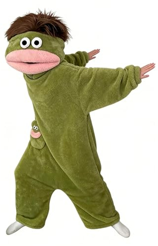 Generisk onesie för vuxna | Söt pyjamas med stor mun | tecknad pyjamas | för män kvinnor par hem resa pyjamas, filmkväll vinterfest kostym