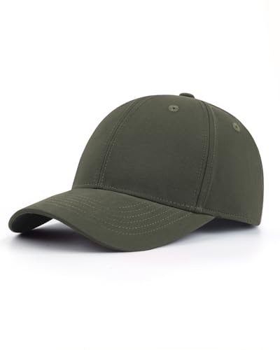 Zylioo Casquette de baseball XL XXL pour grandes têtes, 100 % coton, réglable, pour homme et femme, grande casquette de golf structurée, vert militaire, XL/XXL
