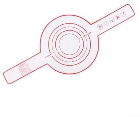 Non-stick silikonbakning/matta med långt handtag/, bröddeg överföringsslinga/, värmebeständig till 230 C/, återanvändbart glasfiberfoder för köksbakning/(röd)