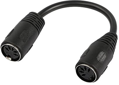CERRXIAN Cavo DIN MIDI da 0,5 piedi, cavo audio DIN 5PIN da femmina a femmina per sintetizzatore tastiera MIDI, organo, piano elettrico, chitarra MIDI (0,15)