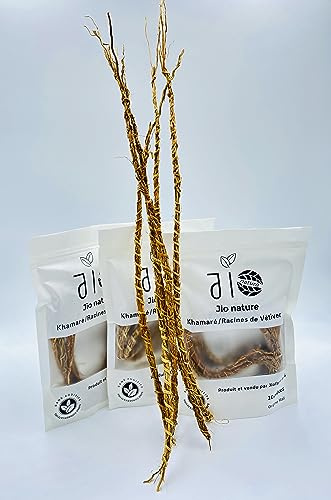Jio Nature - Vetiver rötter - Khamaré - stora rötter (30-40 cm) - 10 stycken - för kvinnor