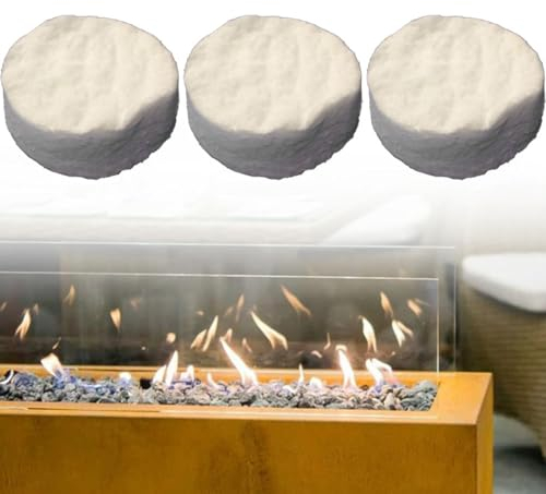 CNANRNANC 3 Stücke Keramikwolle Für Bioethanol Kamin Keramikschwamm Für Bio Ethanol Kaminofen Indoor Gel- & Ethanol Keramikschwamm Für Bioethanol Brenner
