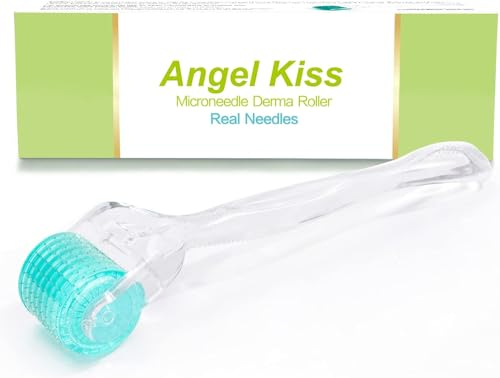 Angel Kiss Derma Roller 1,0mm - 192 ECHTEN Edelstahl-Nadeln - Professioneller Microneedlingroller für die kosmetische Hautpflege