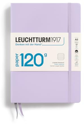 LEUCHTTURM1917 370339 Notebook Medium (A5) 120 g/m² Paper Edition, Hardcover, 203 Numbered Pages, Lilac, Lined
