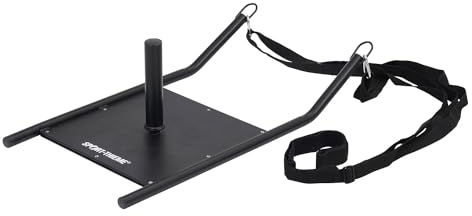 Sport-Thieme Gewichtsschlitten Strong | Sprinttraining | Inkl. Schulter- und Beckengurt | Für Sporthallen geeignet | Schwarz | Trainingsgerät für schnelle Fortschritte